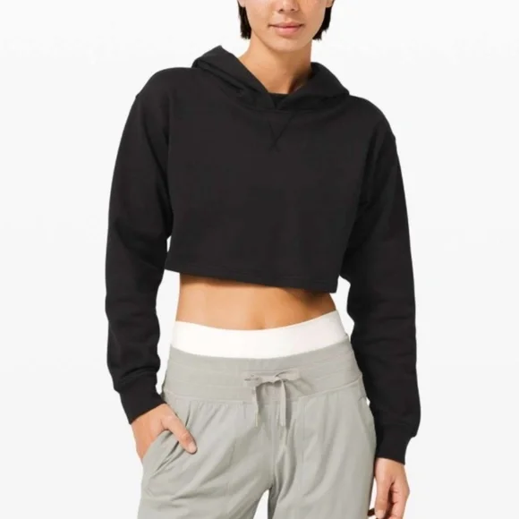 Originals black cropped hoodie deals